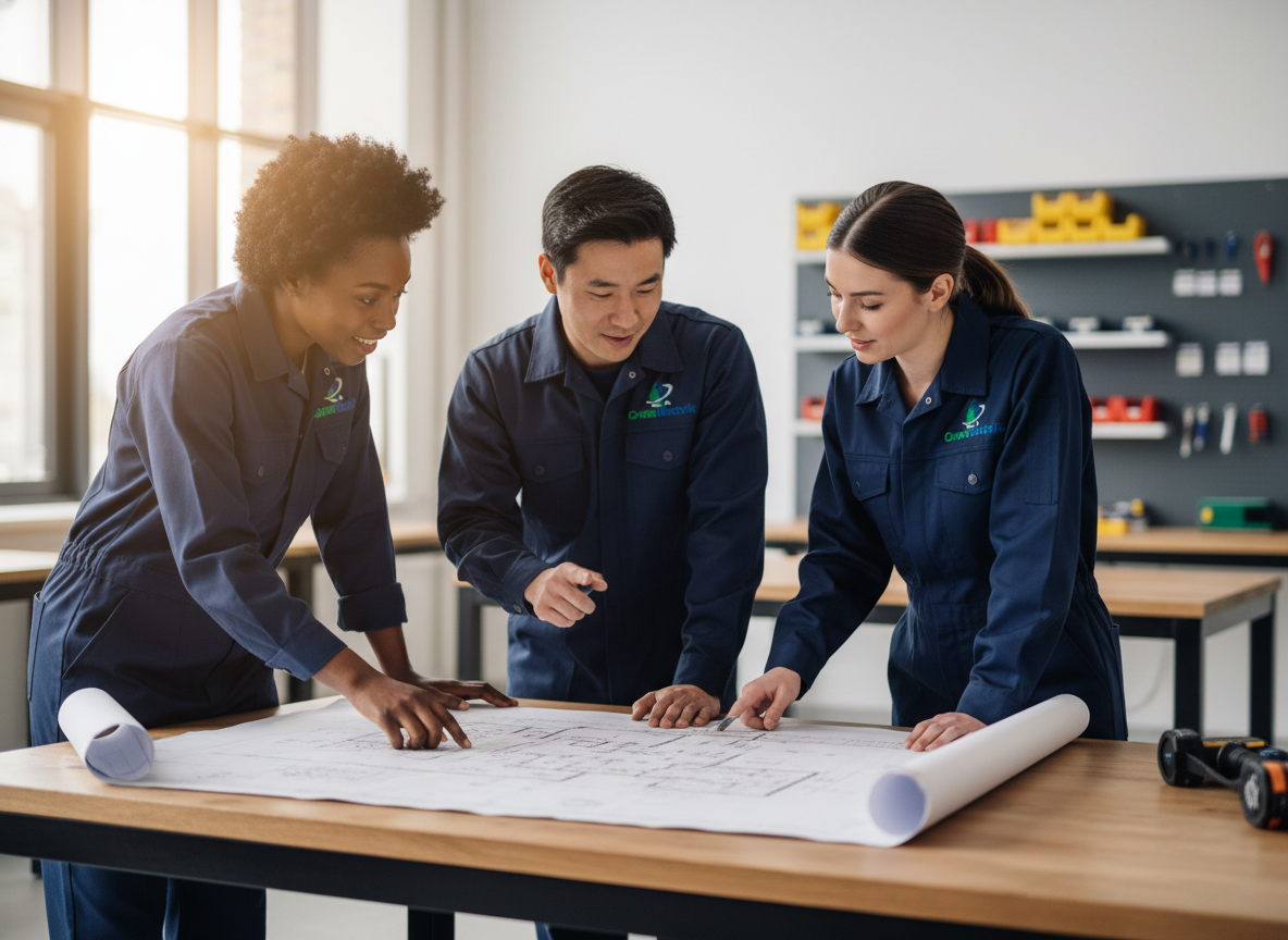 Green Electric team collaborating